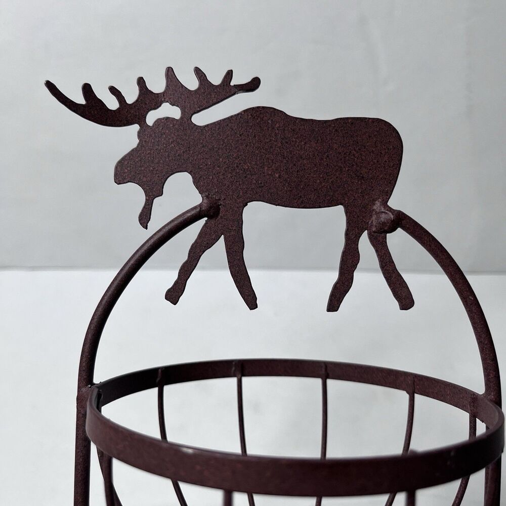 3-Tier Rustic Metal Round Basket Bowl Rack Stand Counter Kitchen Storage - Picture 3 of 5